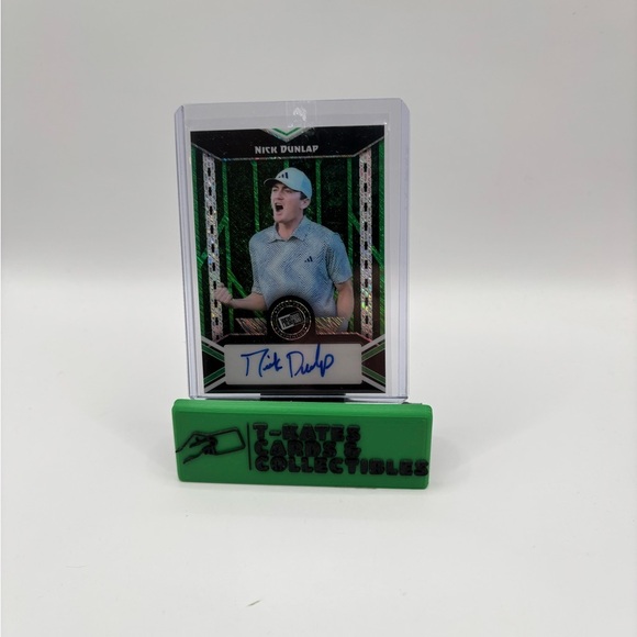 2024 Leaf Nick Dunlap Press Pass, Green Shimmer Auto 6/7 #20A-ND1. - Picture 1 of 2